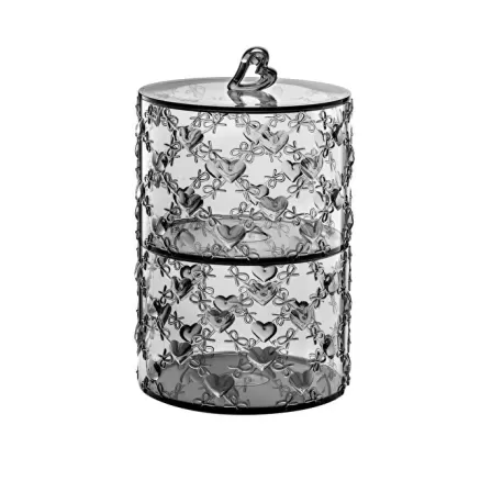 Set 2 contenitori impilabili 'love' grigio cielo - Guzzini