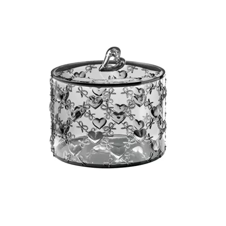 Contenitore grande con coperchio 'love' grigio cielo - Guzzini