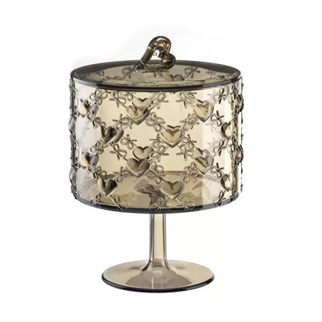 Contenitore con alzata grande 'love' sabbia - Guzzini