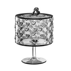 Contenitore con alzata grande 'love' grigio cielo - Guzzini