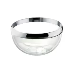 Contenitore/24 trasparente 'look' cromato - Guzzini