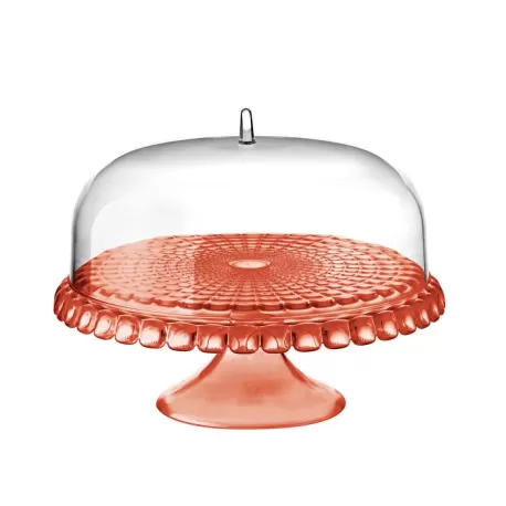 Alzata con campana 'tiffany' rosa corallo - Guzzini