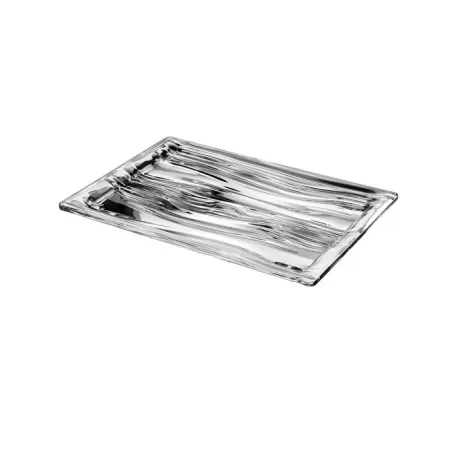 Vassoio rettangolare M 'look' cromato - Guzzini