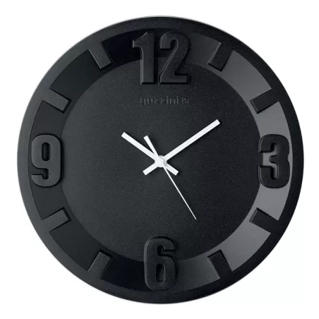 Orologio da parete 3-6-9-12 nero - Guzzini