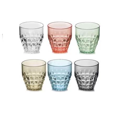 Set 6 bicchieri bassi tiffany multicolor - Guzzini