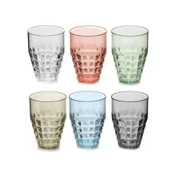 Set 6 bicchieri alti tiffany multicolor - Guzzini