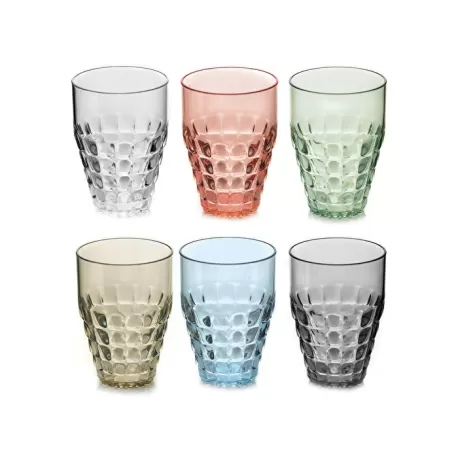Set 6 bicchieri alti tiffany multicolor - Guzzini
