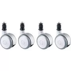 Set 4 ruote cesta hold&roll nero - Guzzini