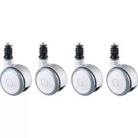 Set 4 ruote cesta hold&roll nero - Guzzini