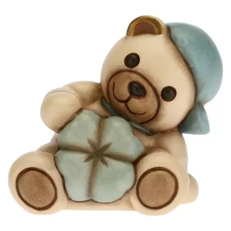 Teddy con quadrifoglio portafortuna blu - Thun