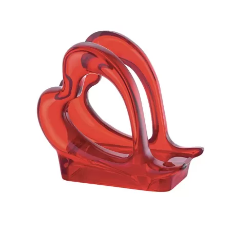 Portatovaglioli 'love' rosso trasparente - Guzzini