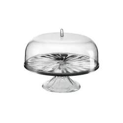 Alzata con campana 27 cm look cromato - Guzzini