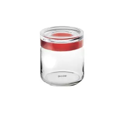 Barattolo m - 750cc rosso trasparente - Guzzini