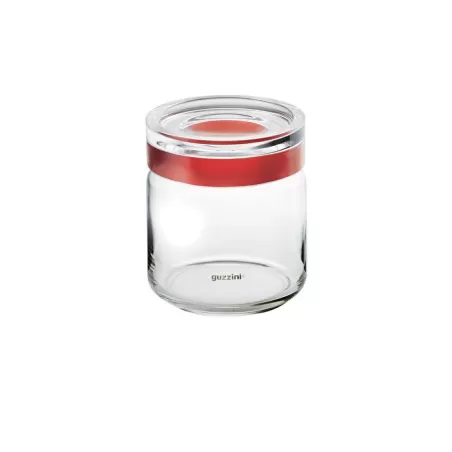Barattolo m - 750cc rosso trasparente - Guzzini