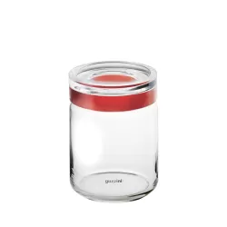 Barattolo l - 1000cc rosso trasparente - Guzzini