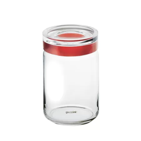 Barattolo xl - 1500cc rosso trasparente - Guzzini