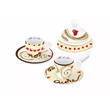 Set zuccheriera + 2 tazzine hearts - Thun