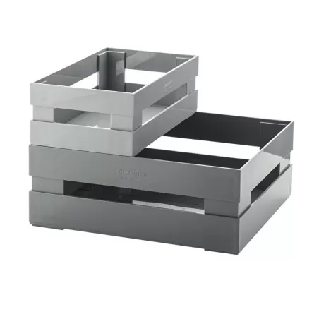 Set 2 cassette tidy&store grigio scuro - Guzzini