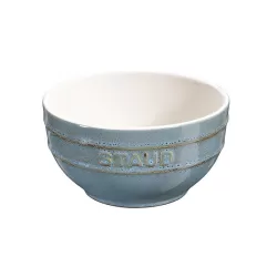 Ciotola in ceramica in ceramica turchese anticato Cm. 14 - Staub