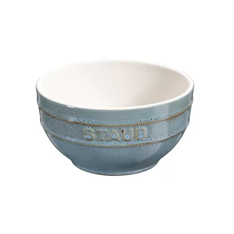 Ciotola in ceramica in ceramica turchese anticato Cm. 14 - Staub