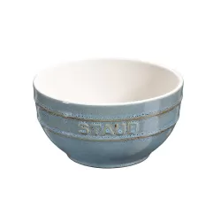 Ciotola in ceramica in ceramica turchese anticato Cm. 17 - Staub