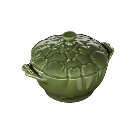 Cocotte carciofo in ceramica verde scuro Cm. 13 - Staub