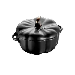Cocotte zucca in ceramica nero Cm. 12 - Staub