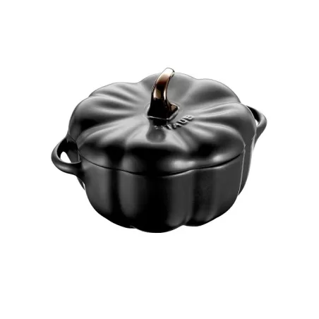 Cocotte zucca in ceramica nero Cm. 12 - Staub
