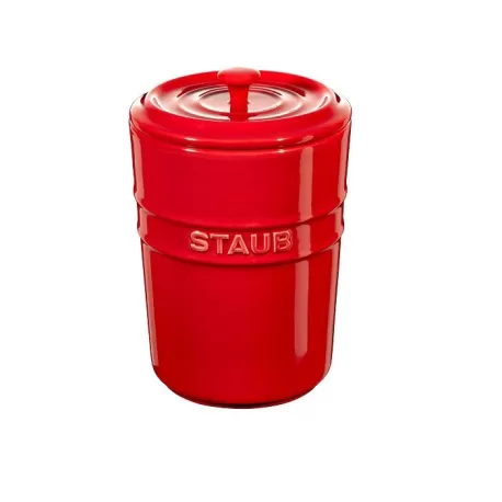 Contenitore in ceramica rosso ciliegia - Staub
