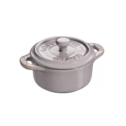 Mini cocotte in ceramica grigio anticato Cm. 10 - Staub