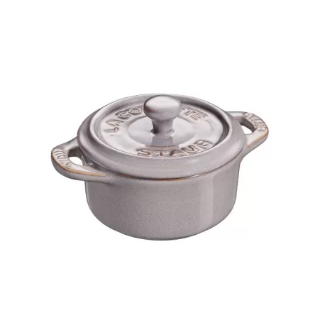 Mini cocotte in ceramica grigio anticato Cm. 10 - Staub