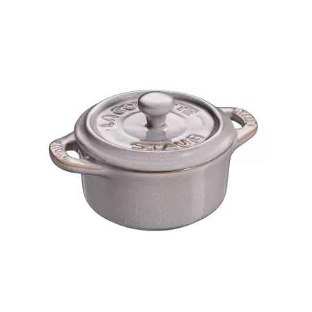 Mini cocotte in ceramica grigio anticato Cm. 10 - Staub