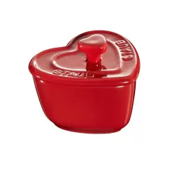 Mini cocotte in ceramica cuore rosso ciliegia set 2 pezzi - Staub