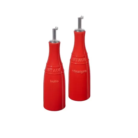 Olio e aceto in ceramica rosso ciliegia set 2 pezzi - Staub