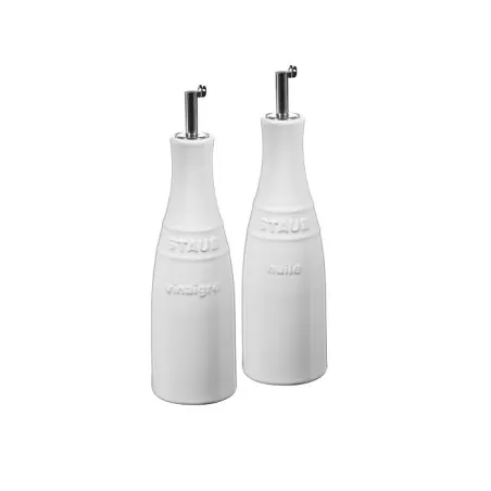 Olio e aceto in ceramica bianco set 2 pezzi - Staub