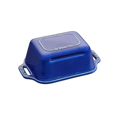 Piatto da burro in ceramica blu - Staub