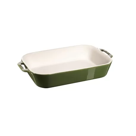 Pirofila in ceramica verde basilico Cm. 34x24 - Staub