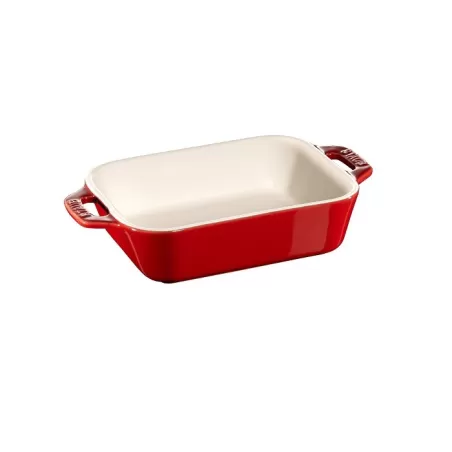 Pirofila in ceramica rosso ciliegia Cm. 14x11 - Staub