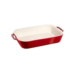 Pirofila in ceramica rosso ciliegia Cm. 34x24 - Staub