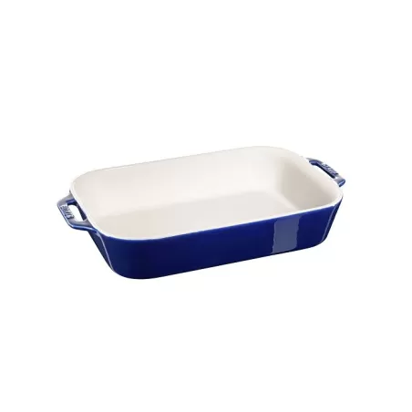 Pirofila in ceramica blu Cm. 34x24 - Staub