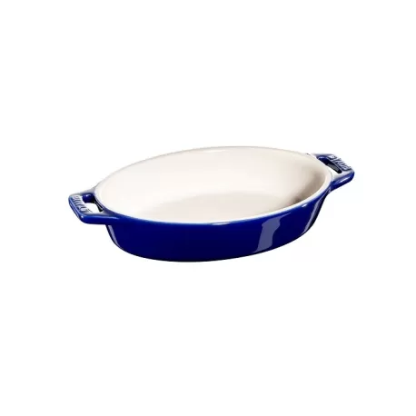 Pirofila ovale in ceramica blu Cm. 17 - Staub