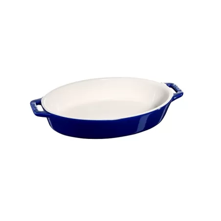 Pirofila ovale in ceramica blu Cm. 23 - Staub