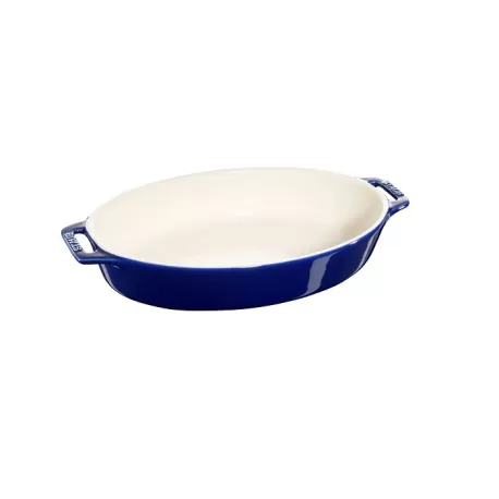 Pirofila ovale in ceramica blu Cm. 29 - Staub