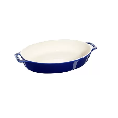 Pirofila ovale in ceramica blu Cm. 29 - Staub