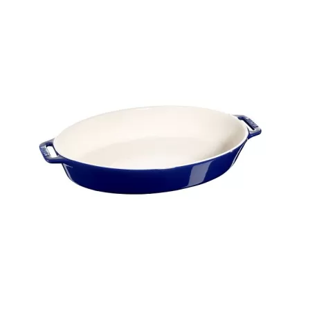 Pirofila ovale in ceramica blu Cm. 37 - Staub