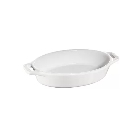 Pirofila ovale in ceramica bianco Cm. 17 - Staub
