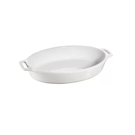 Pirofila ovale in ceramica bianco Cm. 29 - Staub