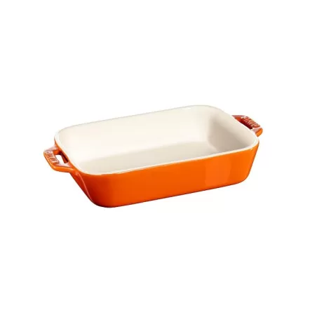 Pirofila in ceramica arancio Cm. 20x16 - Staub