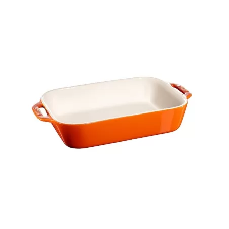 Pirofila in ceramica arancio Cm. 27x20 - Staub