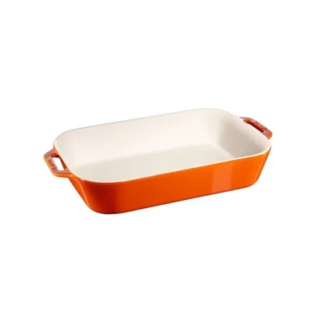 Pirofila in ceramica arancio Cm. 34x24 - Staub